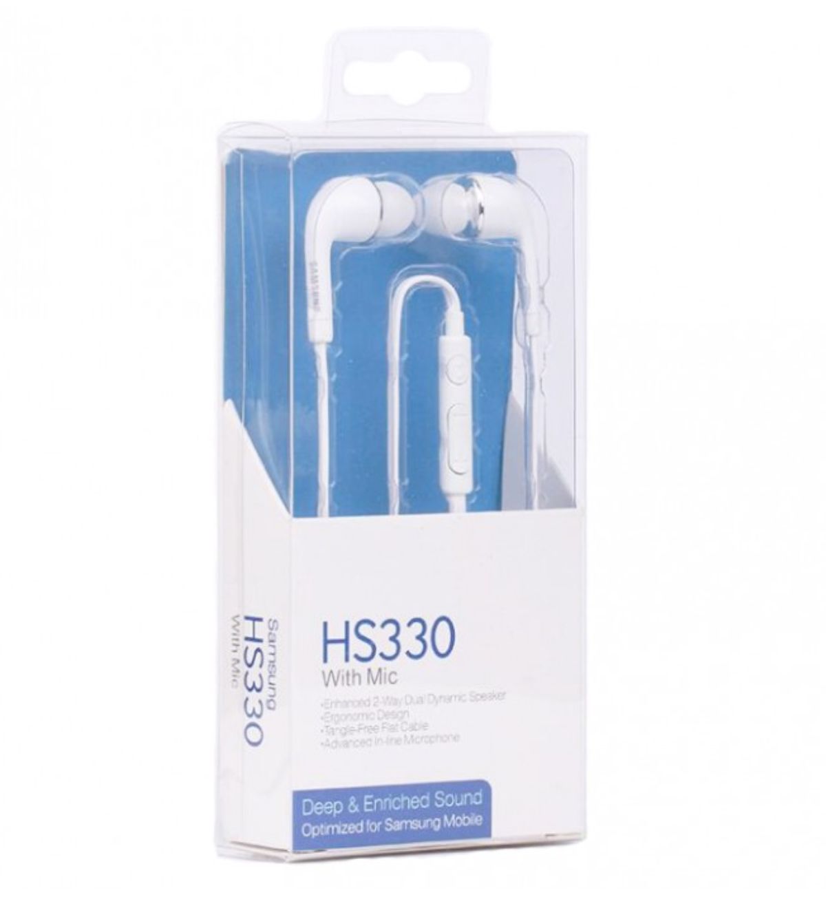 Image of a person wearing Samsung HS330 earphones while commuting, highlighting their comfortable fit and everyday use.