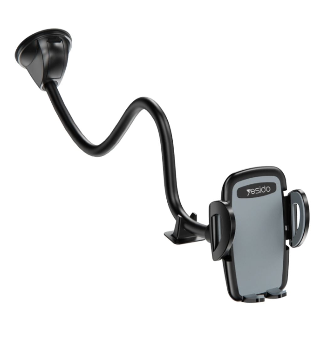 YESIDO C108 Long Leg Phone Holder For Car Windshield 360-degree rotation for optimal viewing angle.