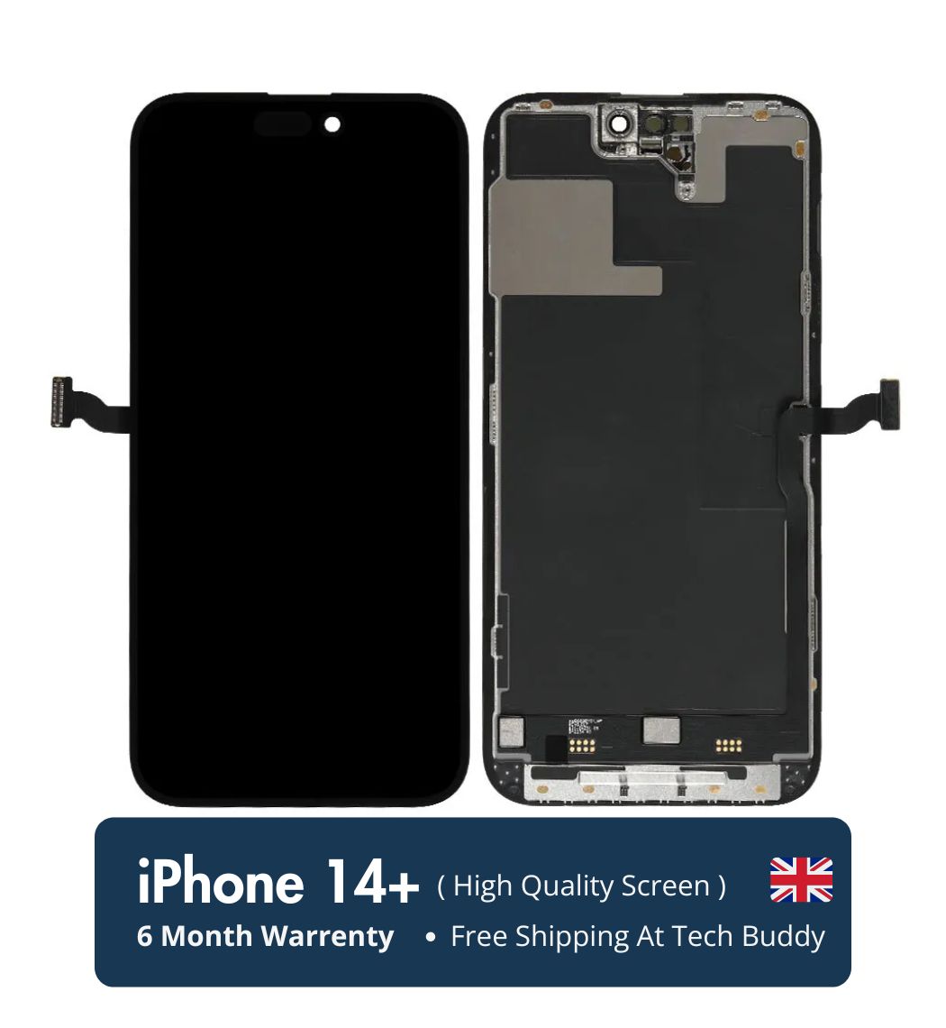 Cracked iPhone 14 Plus Screen? Repair it yourself with a high-quality, affordable replacement screen from Tech Buddy (UK)