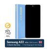 Image of a secure packaging box containing genuine Samsung Galaxy A52 and A52s LCD screen replacements alongside a 12-month warranty certificate. Order your A52/A52s screen replacements with confidence and enjoy a safe delivery experience with peace of mind in the UK