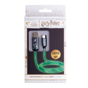 Accio Power! Harry Potter Type C Charging Cable illuminates with magic while charging. Fast charging & data sync for Smartphones, Tablets & more.